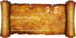Huska Evelin névjegykártya